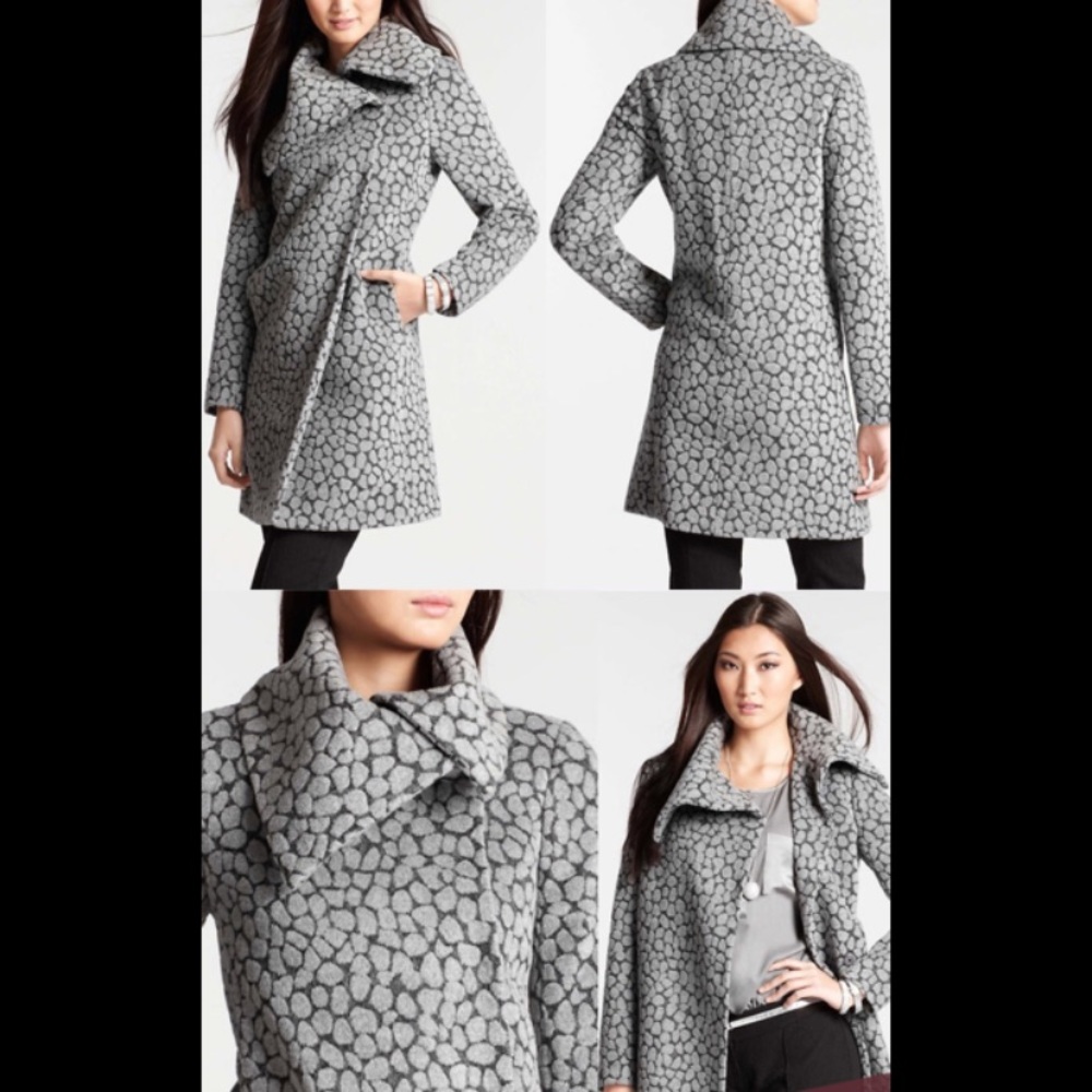 Ann Taylor Printed Wool Coat